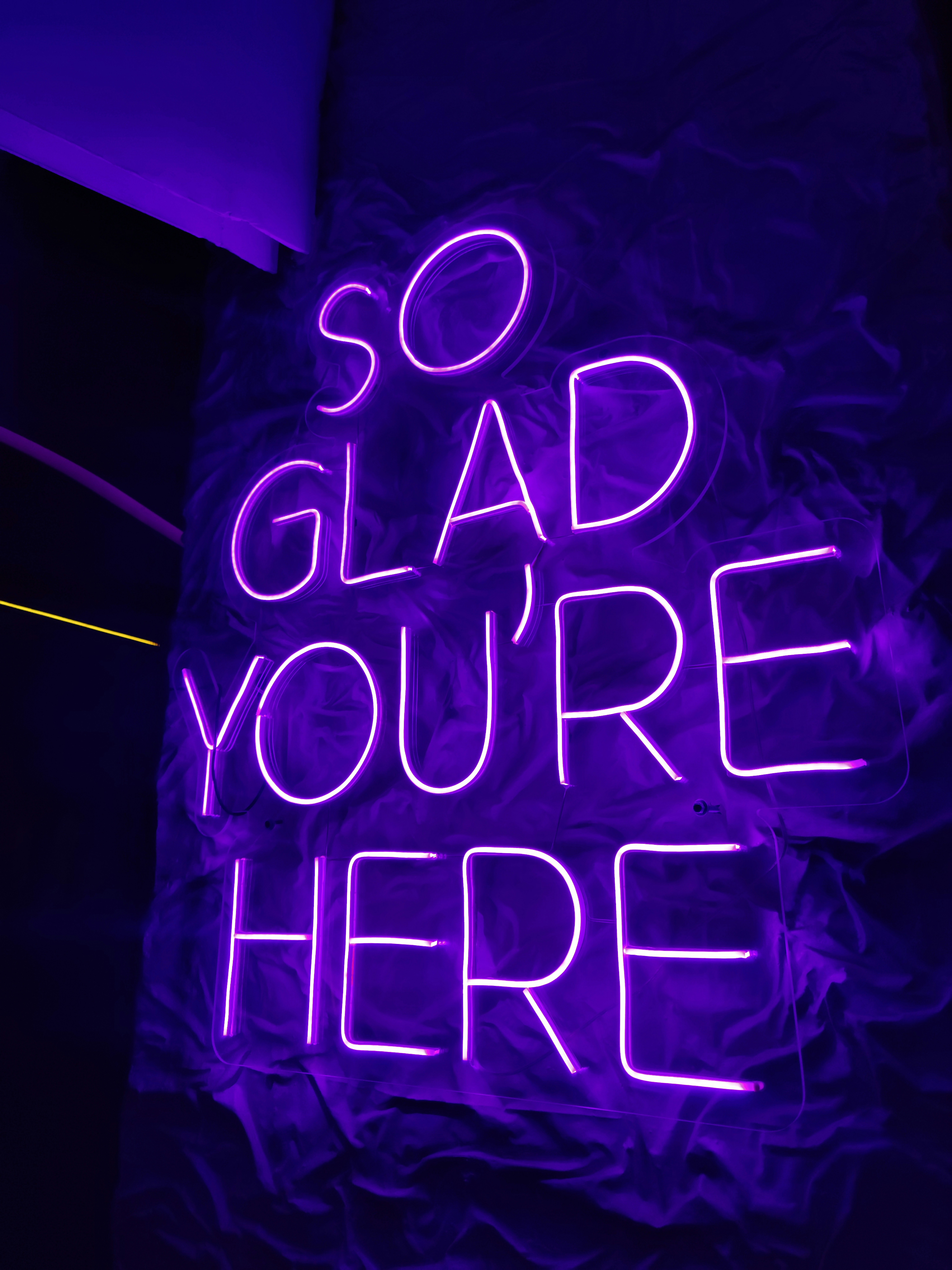 neonSign: glad You are here