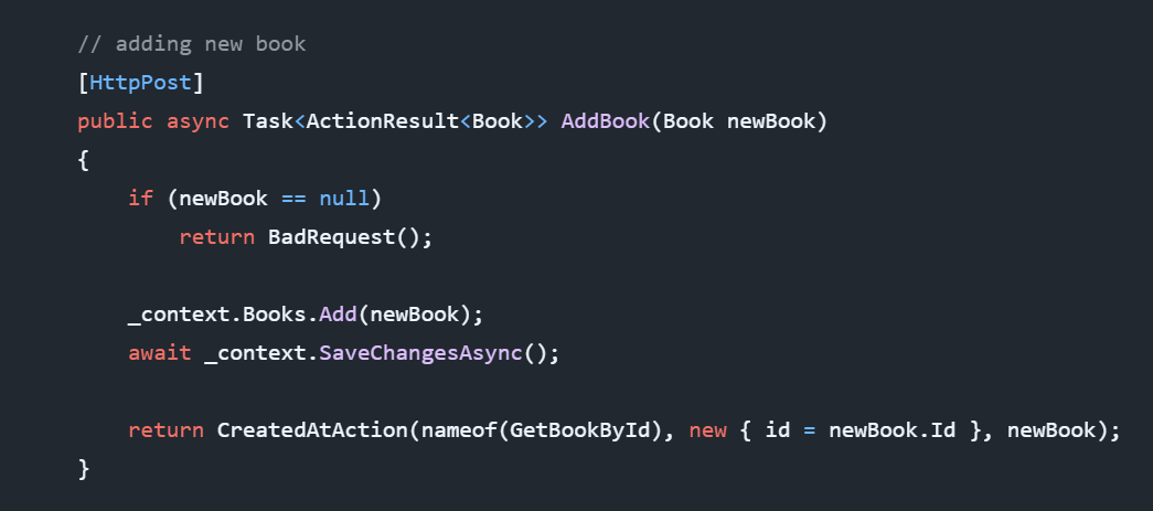codesnippet, API in C#